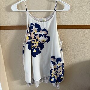 Anthropologie Porridge Womens Size Medium Floral Tank Top Tunic Shirt Layered
